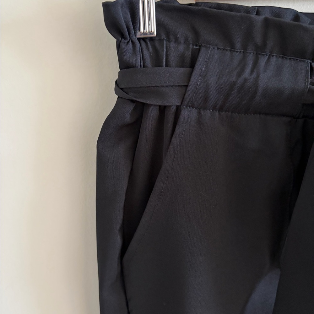 Streetwear Society Black Paperbag Tie-Waist Pants XS Black - Picture 4 of 6